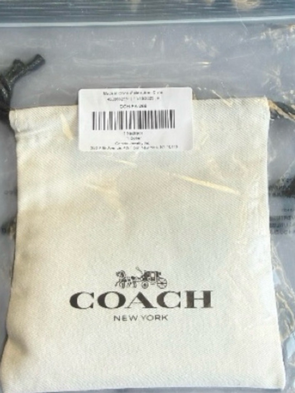 COACH Gold Tone Adjustable Chain Necklace Heart Engraved Monogram Pendant NWT - Picture 5 of 6